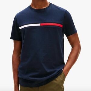 NWT Tommy Hilfiger Men’s Short Sleeve Tino T-Shirt Navy Size Medium Logo Tee